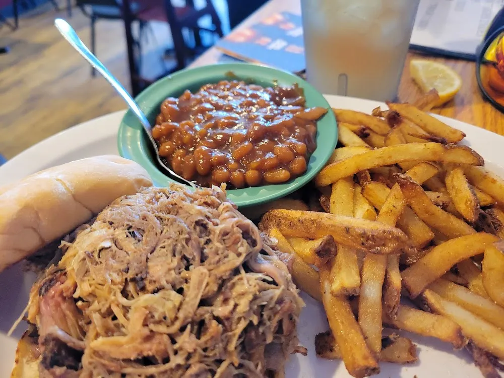 Pulled Pork Beans and Fries